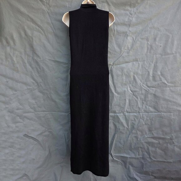 Uniform JohnPaulRichard Size S Black Knit Sleeveless Dress Turtleneck Maxi VTG - Picture 2 of 4